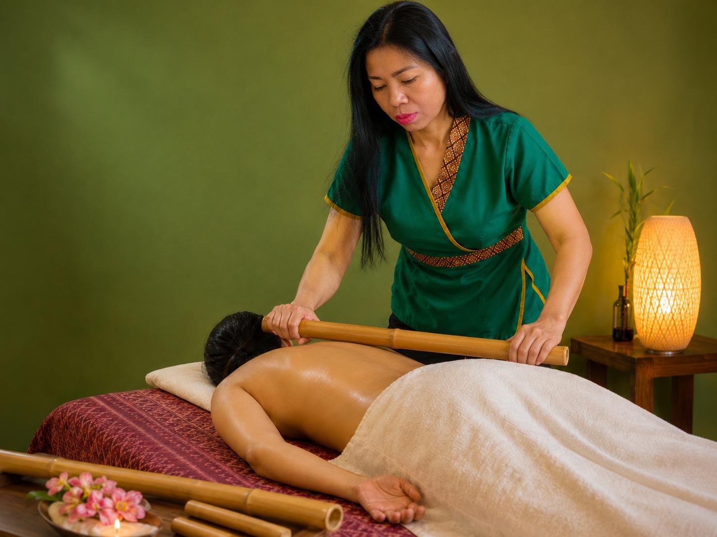 Bambus-Massage